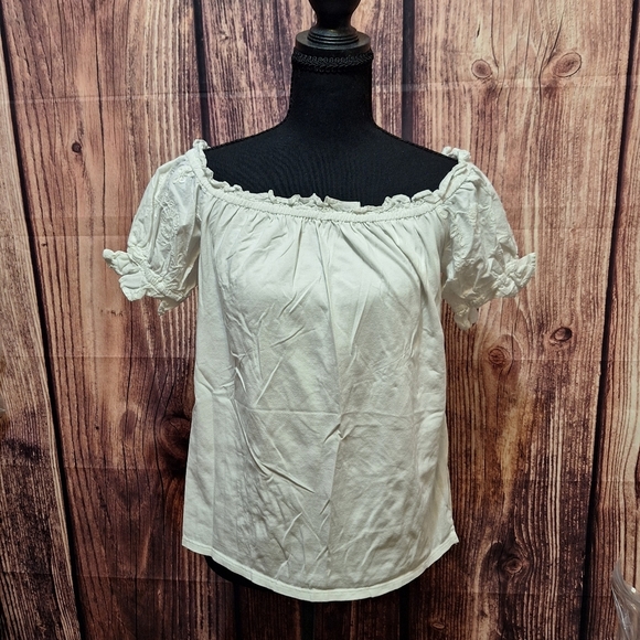 One September Tops - One September Embroided Puff Sleeves Cottage Core Blouse Womens Size Small!